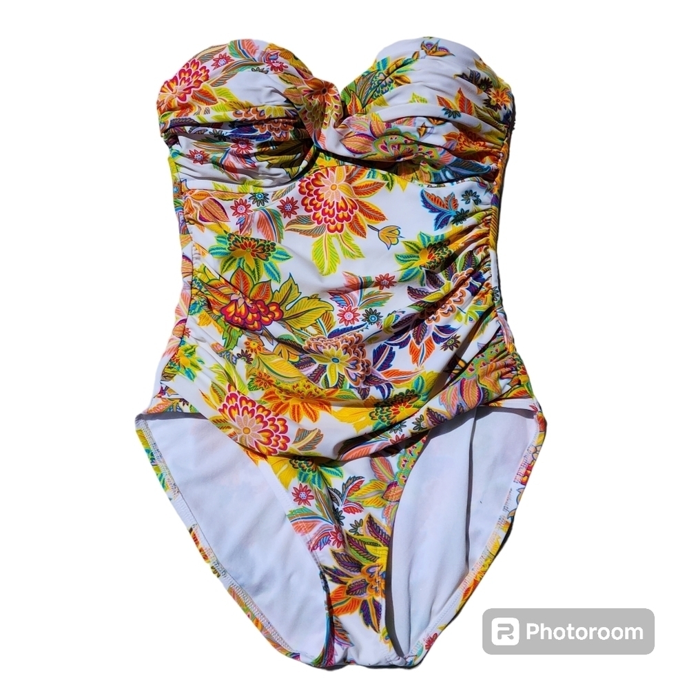 Bleu Rod Beattie Women's Standard Convertible Strapless One-Piece Swimsuit Sz.10